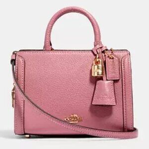 Coach Zoe Micro Fits iPhone 16 Like New Dusty Rose Pebbled Leather